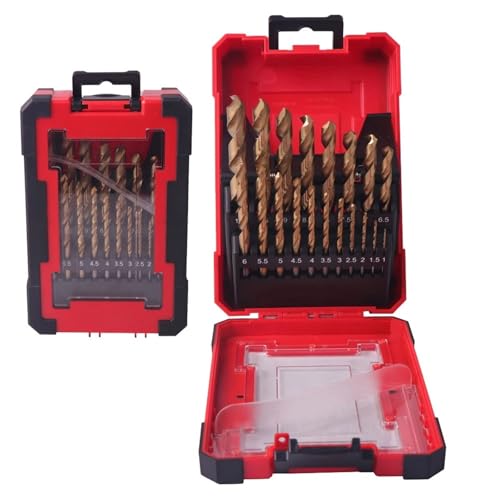 Foret travail du métal et du bois HSS M2 | Lot de 19 mèches pour outils électriques