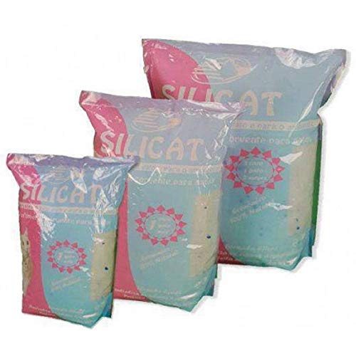 SILICAT Gel de Sílice para Gatos Alternativa a Arena Absorbente Natural 100% Económico Seguro para el Gato y el Ambiente - 3,8 L