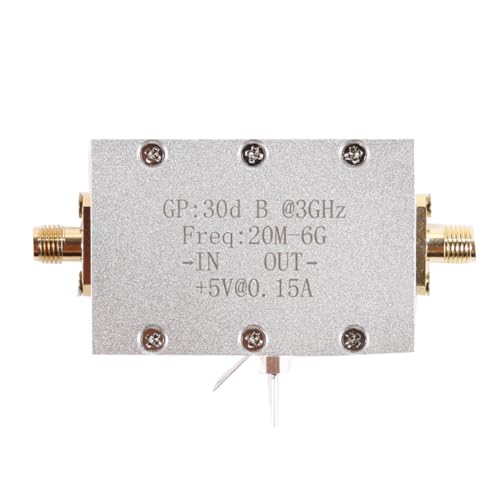 Feeuid Módulo Amplificador 20M-6G Amplificador de Bajo Ruido RF de Banda Módulo Receptor de Amplificación de Microondas LNA de Alta Ganancia 30dB