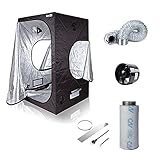2 Jahre Garantie Nice Grow Box Set Zelt mit Abluft Growbox Growzelt 100 Rohrventilator 243cbm/h inkl.Filter