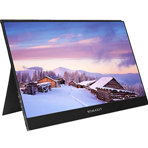 Wimaxit 13.3Inch 1920x1080P IPS HDR Portable USB-C HDMI Monitor Ultra Thin Build in Speaker Dual HDMI Input Gaming Monitor Type-C Travel Monitor for Laptop,Cellphones