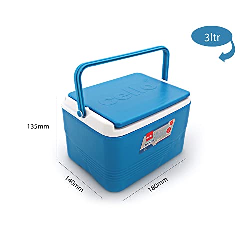 Cello Plastic Chiller Ice Packs | Standard Size for Travel Party Bar Ice Cubes | Cold Drinks | Medical Purpose | 3 litres, Blue