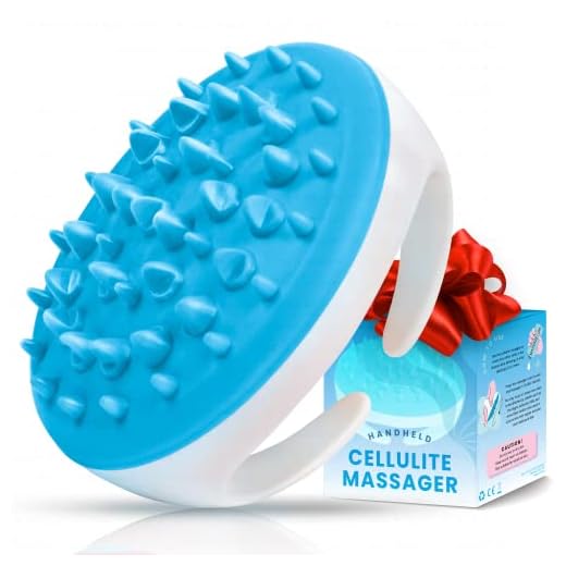 Scala Cellulite Massager Silicone, Bath Scrubber for Smoother Skin Aqua