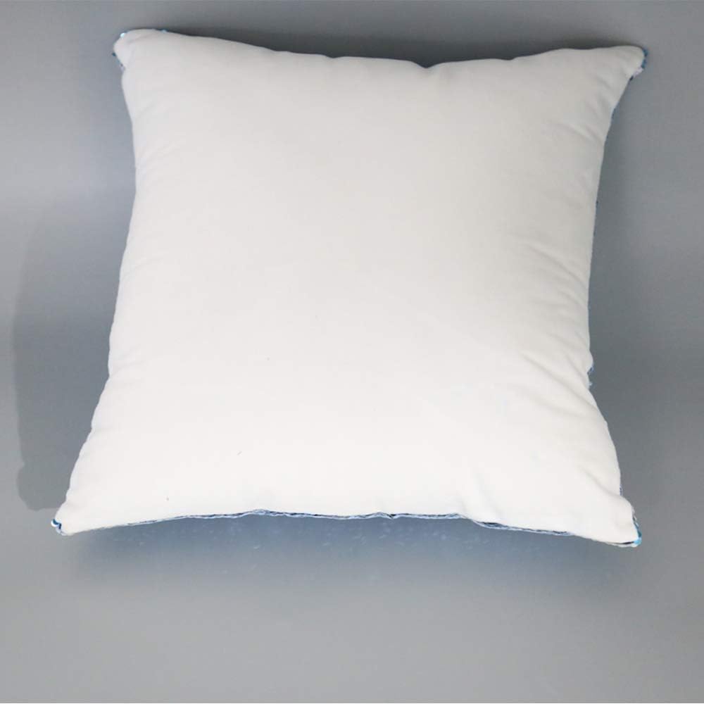H-E 10pcs* Sublimation Blank Throw Pillow Covers 40x40 cm Sequin Magic Swipe Pillow Cases Cushion Cover Decorative Square Reversible Pillowcase Cover Printing Both Sides (Lake Blue)
