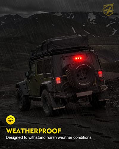 Image of Upgrade High LED 3rd Brake Light Compatible with 07-18 Jeep Wrangler JK JKU | Unique Eagle Claw Design, Brighter, IP68 Waterproof, PC Material, ABS Plastic, Plug N Play