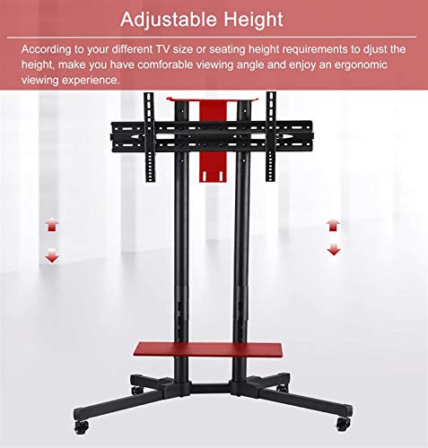 Soporte móvil ajustable para TV 32-70 pulgadas con ruedas y almacenamiento miniatura 5