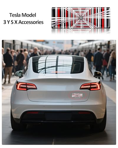 Image of 2025 Plaid Metal Letters for Tesla, Sticker Tailgate Letters Emblems Model 3 Y S X Accessories Plaid Emblem Tesla Metal Raised Tailgate Letters