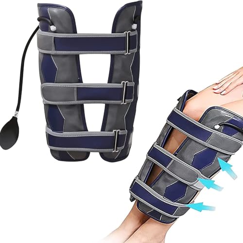 Image of Bow Legs Corrector - Adjustable Leg Posture Belt - O /x Air Pressure Leg Straightener with Manual Pump, Brace Posture Repair for Children & Adults, Bow Legs Correction Belt with Knee Pads