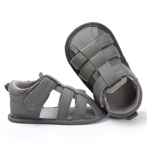 Baby Unisex Closed Toe Sandals Soft Sole Anti-Slip Lightweight Breathable Athletic Beach Walking Shoes for Toddler2