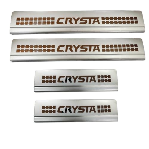 Empica Sill Plate/Door Foot Step Scuff Plate | Stainless Steel Car Door Foot Step Sill Plate Compatible for Toyota Crysta (Set of 4 Pcs)
