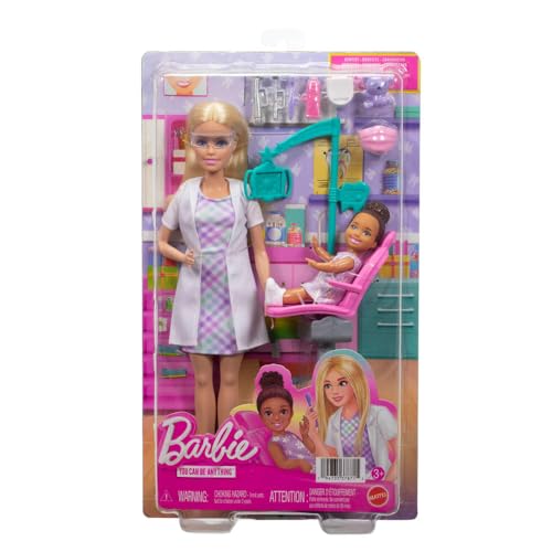 Muñeca Barbie Dentist con set dental y accesorios miniatura 6