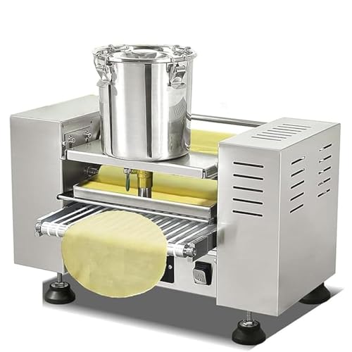 CGLYYDS Máquina automática para Hacer crepas, crepera Comercial y Masa de milhojas, diámetro de crepas: 15-23 cm, Grosor: 0,40-1,2 cm, Velocidad Ajustable, para lasaña de Mango/Durian 8in