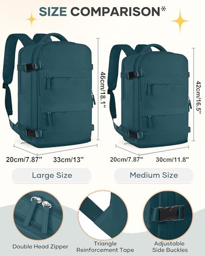 Image of coofay Large Travel Backpack For Women Men Airline Approved Carry On Backpack Flight Approved Waterproof Sports Luggage Backpack Casual Daypack Small Hiking Backpack