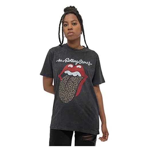 The Rolling Stones Camiseta oficial para hombre, color negro, Negro , S