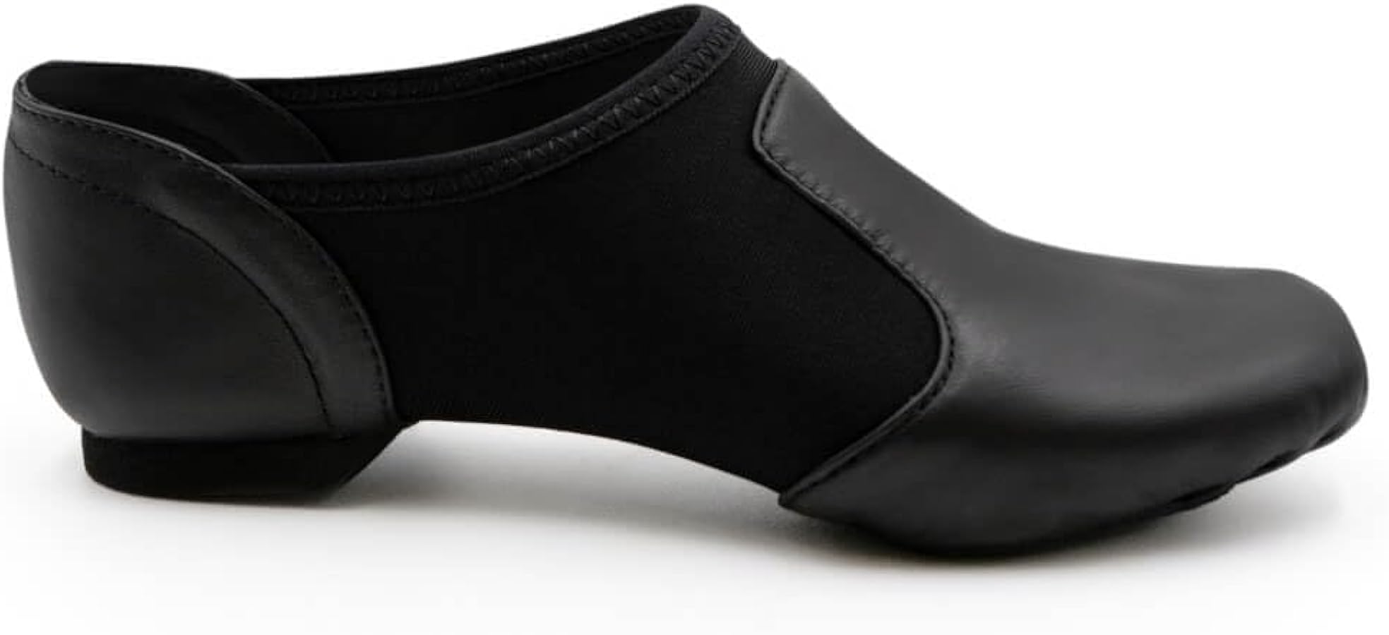 Chaussons de jazz à semelle partagée caoutchouc Capezio 458, Noir, 38
