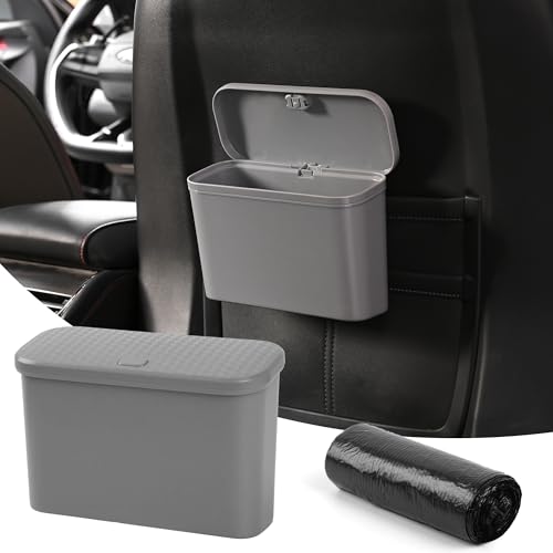 Image of Car Trash Can, Waterproof Multi Functional Auto Trash Bin for Door /Console /Seat Back,Leak-Proof Trash Can for Car, Truck, SUV - Essential Car Accessories for Organization (grey2)
