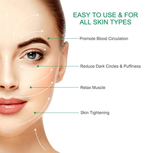 FRCOLOR Rolo de rosto de jade, 2 peças de beleza cosmética para pele facial, rolo de envelhecimento