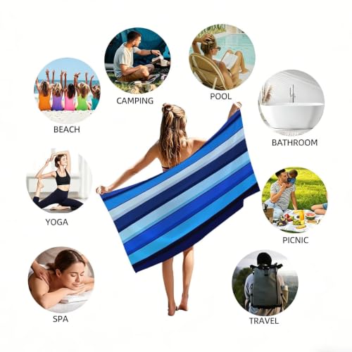 Serviette de bain douce et durable en microfibre de grande taille 200x100 - 6