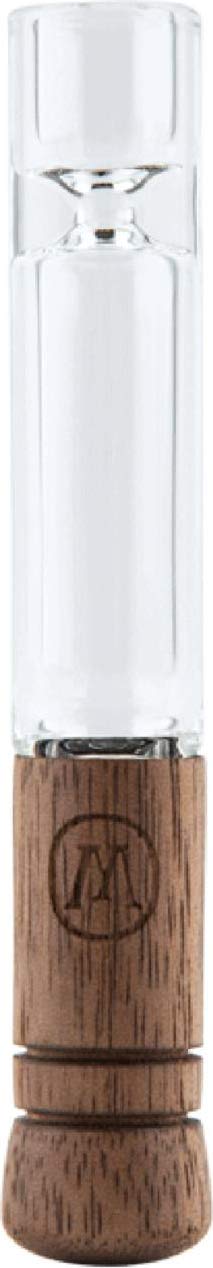 Button Borosilicate Glass 8.0 x Diameter 1.27 cm Walnut Wood Handle