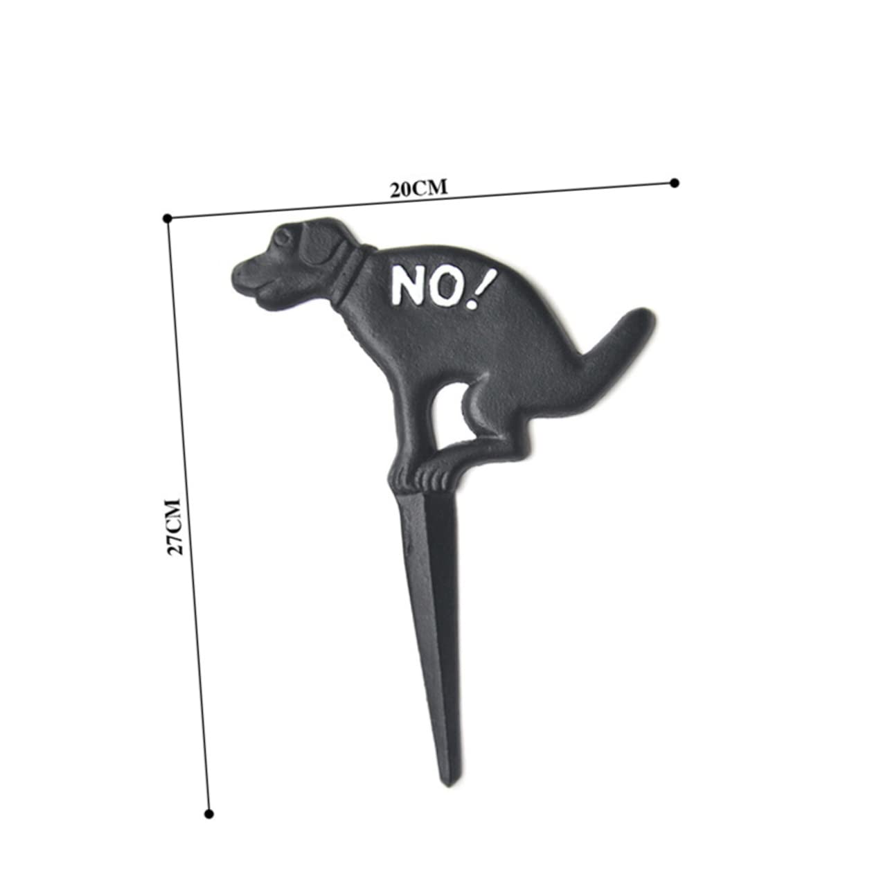 Abaodam 2 Stück Gartenschild aus Eisen in Form Eines Kleinen Hundes Schwarze Gartendekoration für Außenbereich mit Bereichsmarkierung und Hundekot Verbot im Garten