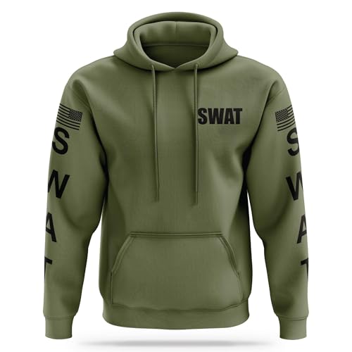 SWAT Performance Hoodie - USA Patriotic Apparel - 100% Polyester for Odor Free, Moisture-Wicking Quick Dry Comfort.