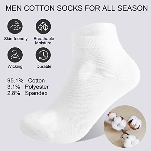 J-Box 10 Packs Mens Socks Cotton Low Cut Breathable Multipairs Running For Men Ankle Socks #TOP1