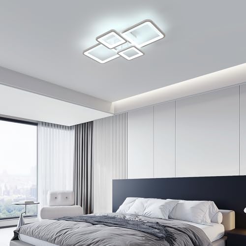 Lustre salon moderne DELIPOP plafonnier LED carré 6300LM - 6