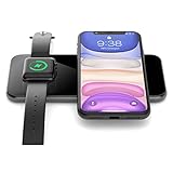 Wireless Charger, 2 in 1 Dual Wireless Charging Pad for iPhone 13/13 Pro/12/12 Pro/11/11 Pro/Xs Max/XR/Xs/X/8, Galaxy S21/S20/ Note 20/Note 10/ S10/S9/S8/Note 8, iWatch 7/6/SE/5/4/3, Airpods 2/Pro