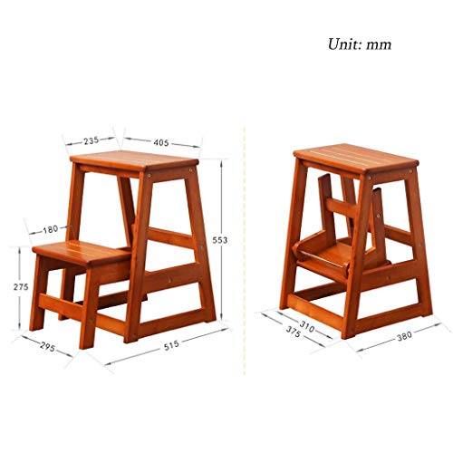 Straw Step Stool-Wooden Ladders Small Foot Stools Wood Folding Step Stool For Adults & Kids Indoor Folding Stepladder Portable Shoe Bench/Flower Rack #TOP1