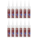 Survol RV Roof Sealant Self-Leveling Wholesale Caulk 12 Pack, White, Ideal for RV Roof Repair & Appliance Sealing, Maintenance, Secure