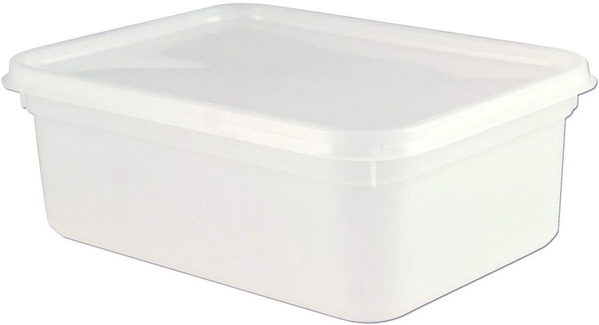 Grehge 2 Litre Ice Cream Container Tub with lids/Plastic Food Storage Container with Lids (60)