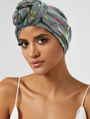 Image of GERINLY Scarfs for Women Lightweight Cotton Feel Scarves Floral Birds Print