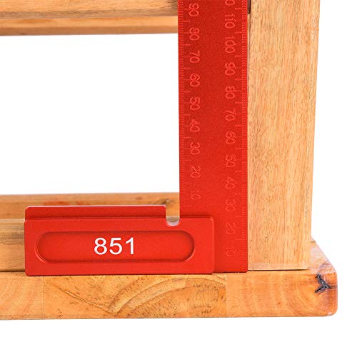 Regla en ángulo recto de aleación de aluminio 200mm miniatura 2
