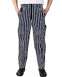 Men's Chef Pants Cargo Style, Baggy Chef Pants with Pocket, L