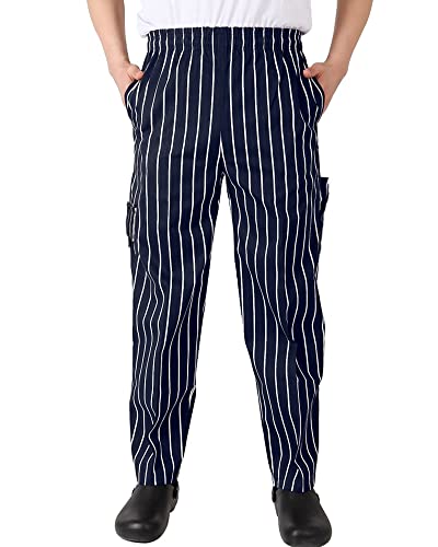 Men's Chef Pants Cargo Style, Baggy Chef Pants with Pockets, S