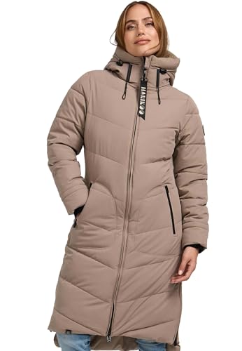 MARIKOO Damen Winterjacke Stepp Winter Jacke gesteppter Wintermantel warm...