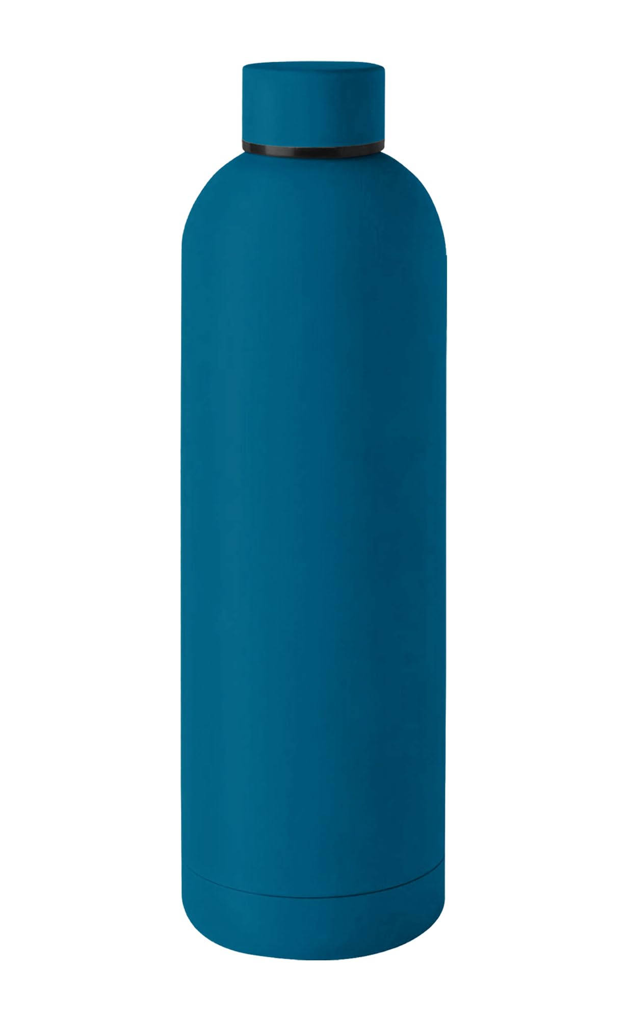 Borraccia Termica Grande 1 Litro Bottiglia Acciaio Inox Inossidabile Doppio Strato 1000 Ml Tappo Antigoccia Doppia Camera Bevande Calde Fredde Termos Sistema Sottovuoto Rivestimento Soft Touch - Blu