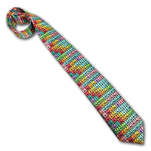 CP Lab Safety Periodic Table of Elements Chemistry Necktie, Rainbow Microfiber