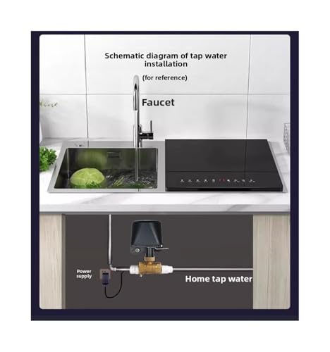 Válvula de bola inteligente TUYA DN15 WiFi Zigbee con brazo mecánico de seguridad 4
