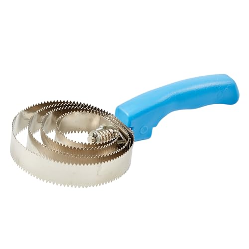 ROMA Brights Reversible Metal Curry Comb, Royal Blue