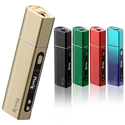 Pluscig S9 加熱式タバコ アイコス互換機 本体 プラスシグ 50本連続 予熱5秒 デジモク クロス付き (シャンパンゴールド)