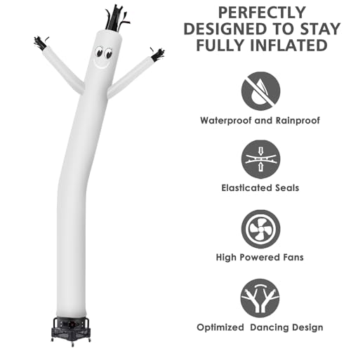 Image of MOUNTO 20ft Air Inflatable Tube Guy Puppet Dancing Man with 1HP blower Complete Set (White)