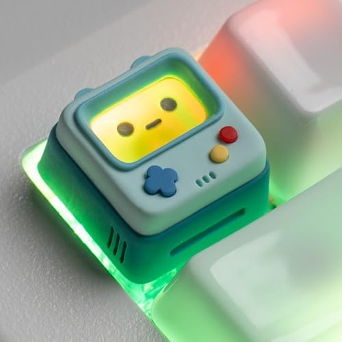 ULTRAEQUIP Artisan Keycaps, Cute Retro Game Consoler-Shpaed Keycaps, Shine Through