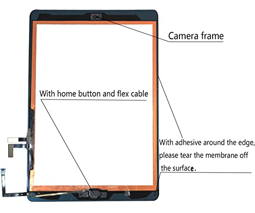 SIMPLEFIX Conjunto de reposição para digitalizador de tela sensível ao toque para iPad 6 2018 6ª ger