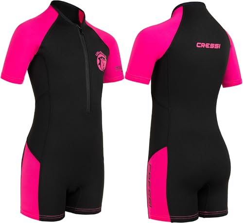 Cressi Little Shark Shorty Wetsuit Black/Pink 2mm 5/6 Age