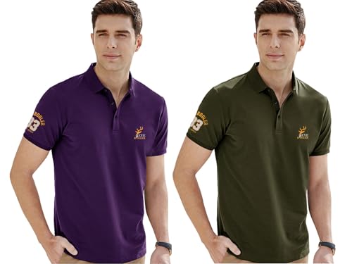 Image of Noble Monk Men's Cotton Blend Regular Fit Polo T-Shirt