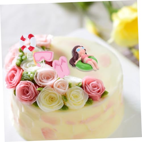 Decoración para tartas de playa y océano Alipis con figuras impermeables reutilizables 6