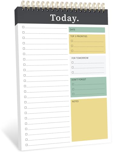 CICPAP To Do List Notepad - To Do List Notebook for Work with 52 Sheets, Undated Daily Planner Perfect for Enhanced Productivity and Goal Achievement - Black Green