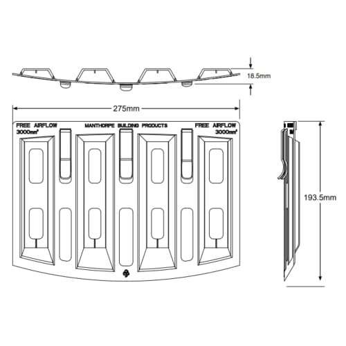 10 x Felt Lap Vents Prevents Loft roof Condensation. Attic Space Ventilation