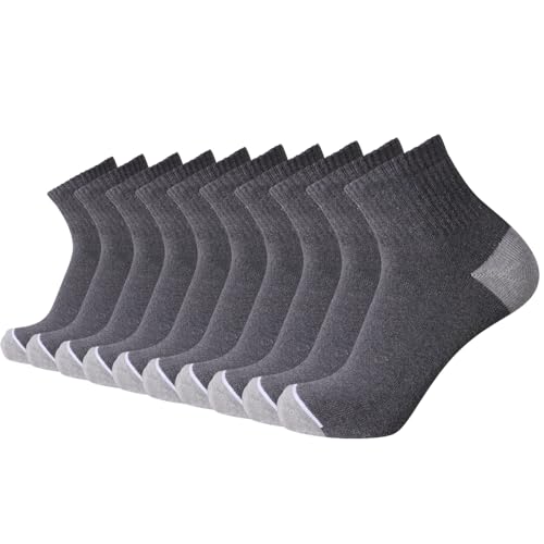 Image of EnerWear 10P Pack Unisex Cotton Moisture Wicking Cushion Ankle Socks